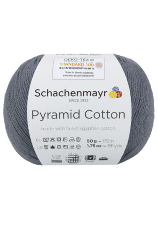 Pyramid Cotton extrafinom pamutfonal grafit szürke színben