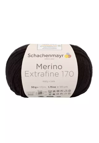 Merino extrafine 170 fekete 00099