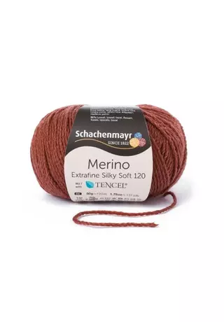 Merino Extrafine Silky Soft 120 rozsda barna 00512