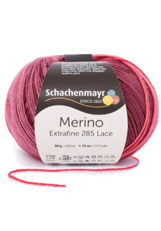 Merino Extrafine 285 Lace színátmenetes csipkefonal bordó-piros 00581