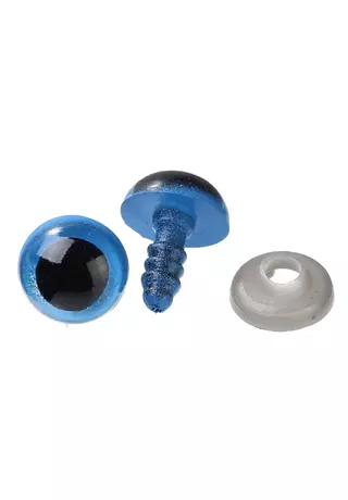 Biztonsági szem 14x9 mm kék fekete pupillával 1 db