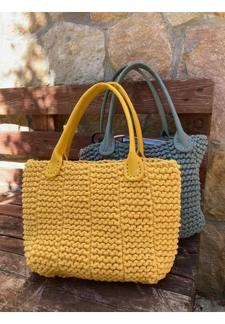 Kézműves bőr felvarrható táskafül 60 cm