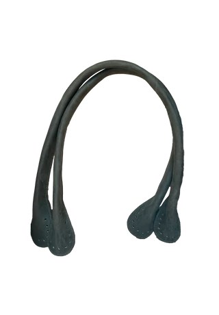 Kézműves bőr felvarrható táskafül keki zöld sötét