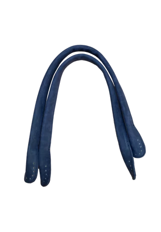 Kézműves bőr felvarrható táskafül sötétkék