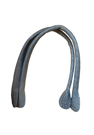 Kézműves bőr felvarrható táskafül szurke cirmos