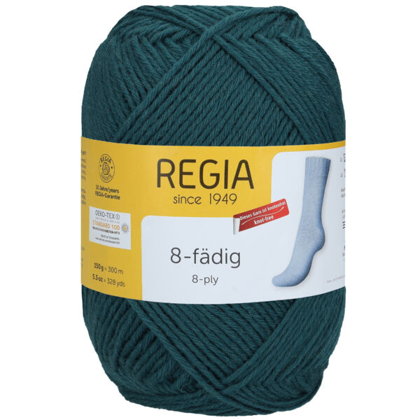 Regia 8- szálas zoknifonal  petróleumzöld 150 g 01047
