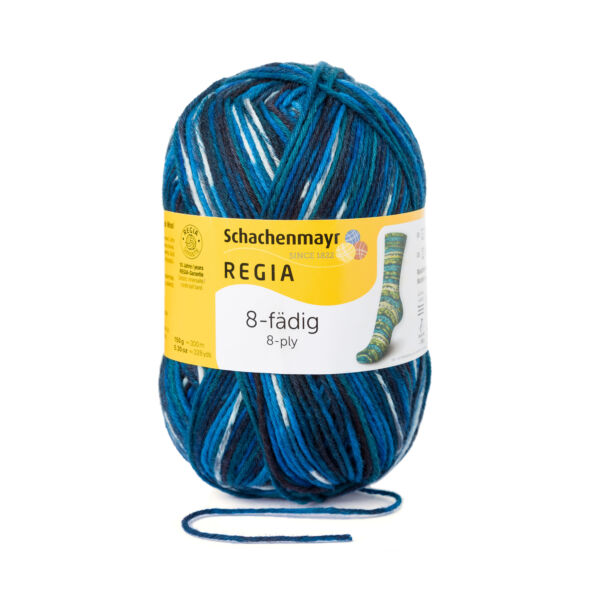 Regia 8- szálas  color Colorito Gleccser zoknifonal 150 g  08135