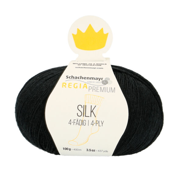 Regia Premium Silk fekete zoknifonal 00099