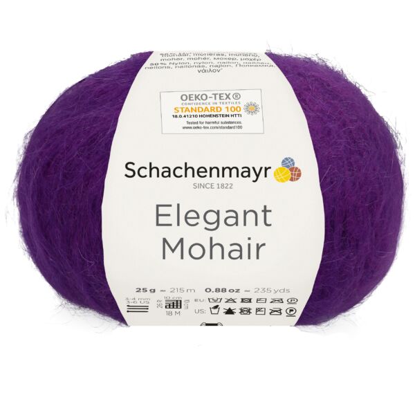Elegant Mohair sötét lila 00049