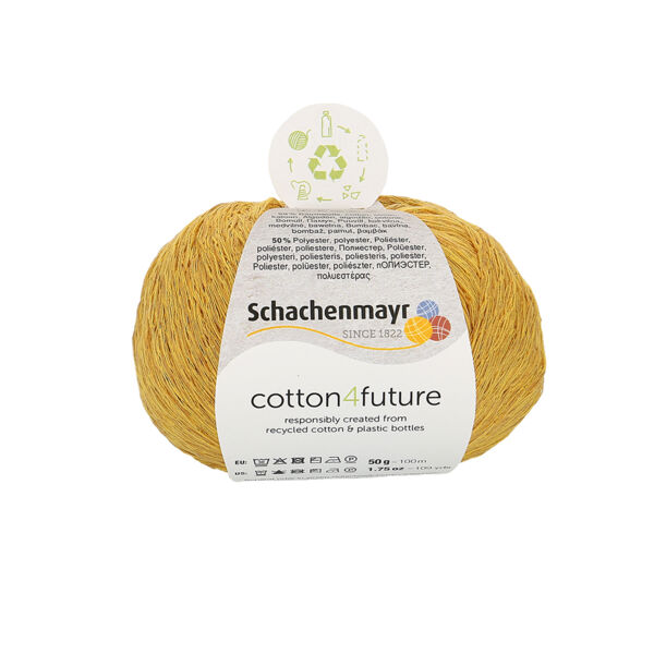Cotton 4future napraforgó sárga kötő fonal