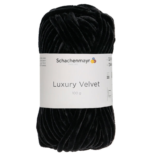 Luxury Velvet  black sheep fekete zsenilia fonal 00099