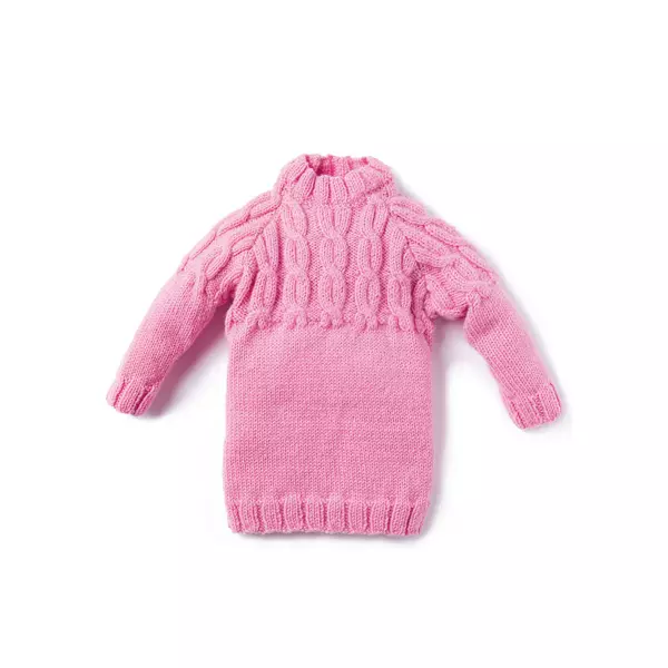 kézzel kötött baba pulóver csavart mintával