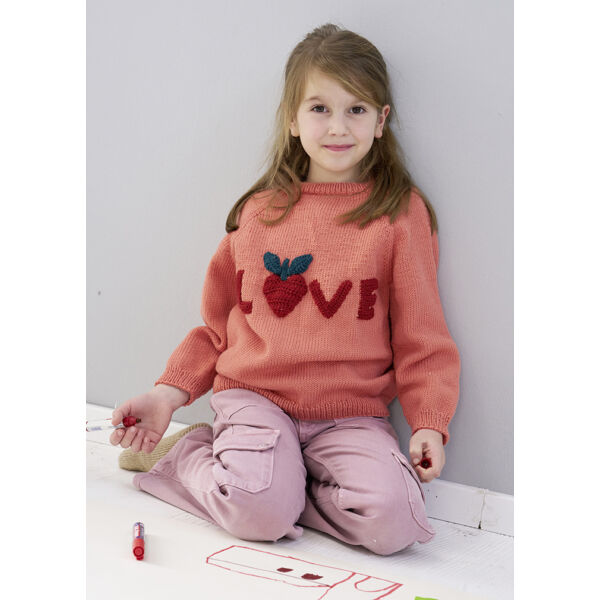 Alap pulóver kislányoknak Merino extrafine 120 fonalból LETÖLTHETŐ LEÍRÁS