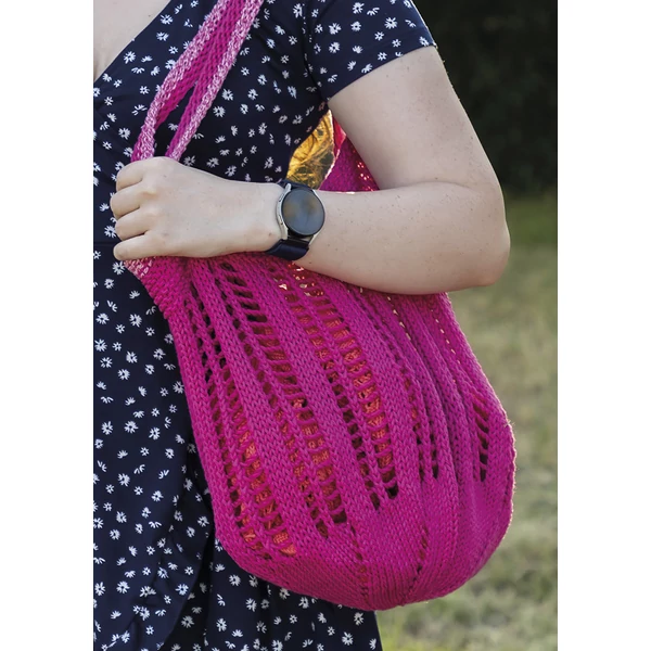 Kötélhágcsó mintával kötött szatyor Catania Grande kötésminta