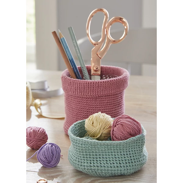 Háromféle horgolt kosárka