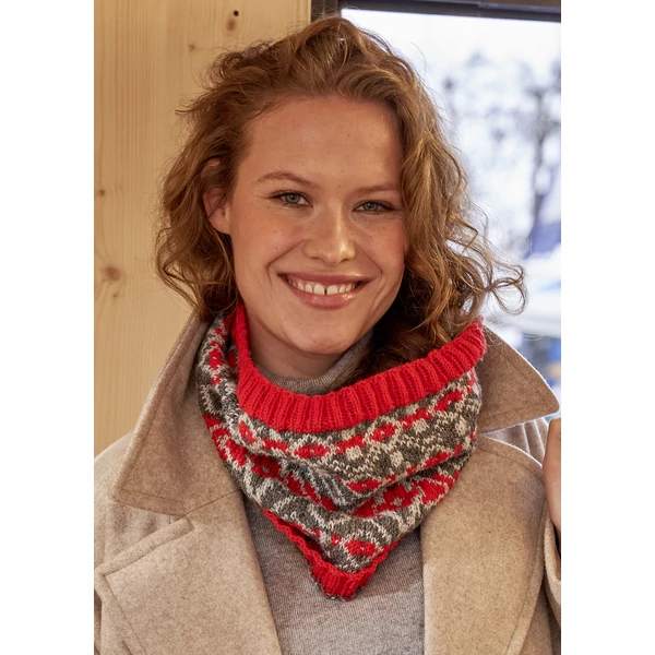 Jacquard mintás körsál kötésminta