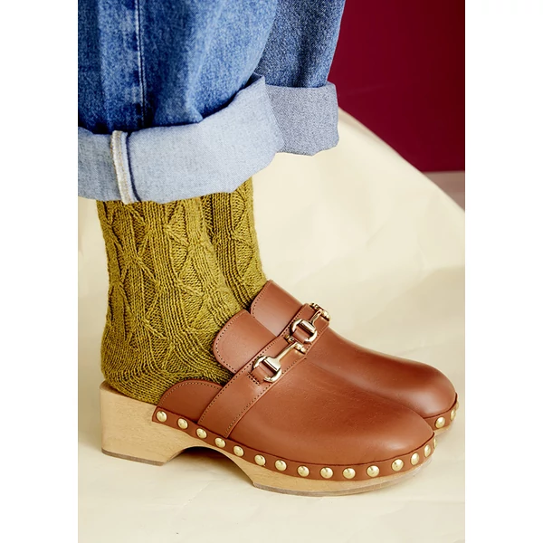 Uniszex zokni kötésmint copf- és csavart patentmintával