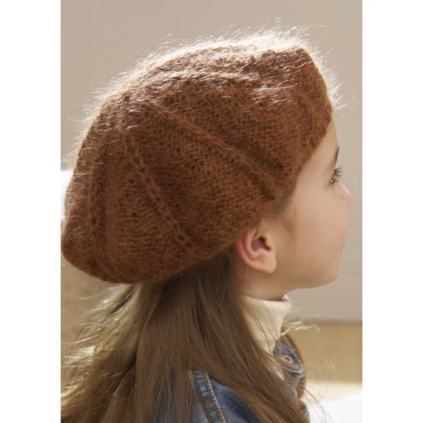  Kötött svájcisapka kislányoknak, kötésminta