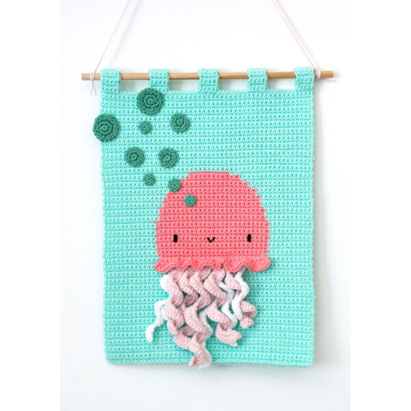 Bubbly Jellyfish Anchor Baby Pure Cotton horgoló készlet, falikép