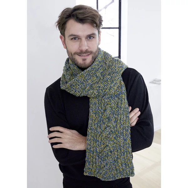 Color Drift fonalcsalád kötött sál