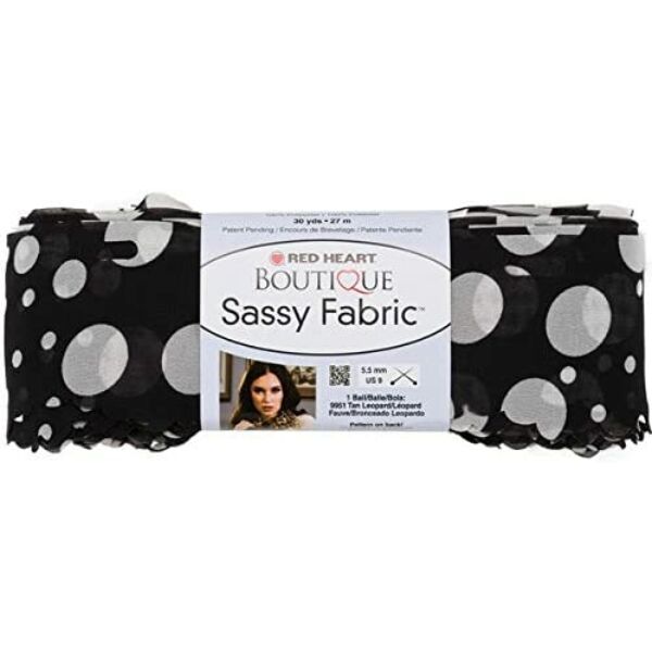 Sassy Fabric selyem sálfonal fekete fehér pöttyős