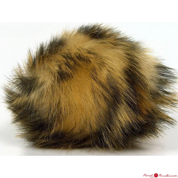 Pompom Faux Fur barna feket cirmos 1321