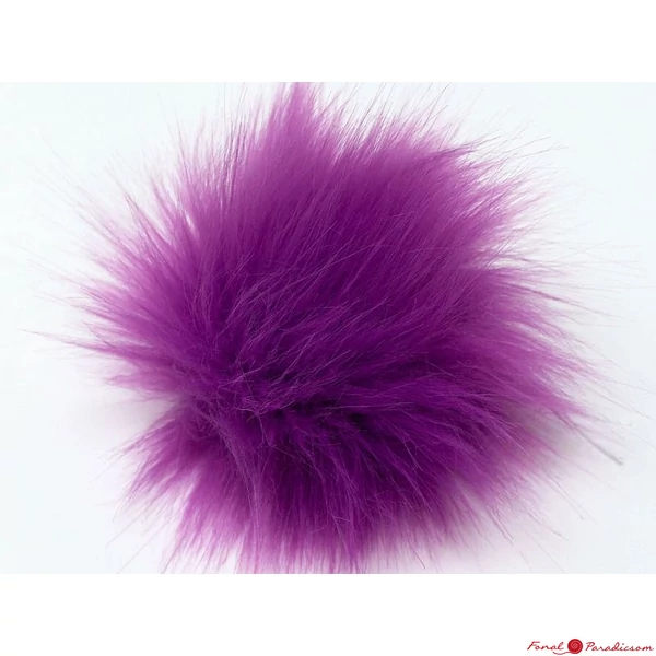 Pompom Faux Fur sötét lila 1464