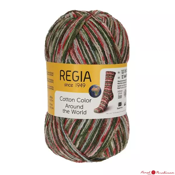 Regia Cotton Color Fekete erdő 02413 zoknifonal