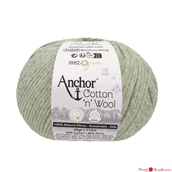 Anchor Cotton &quot;n&quot; Wool jade zöld 00213