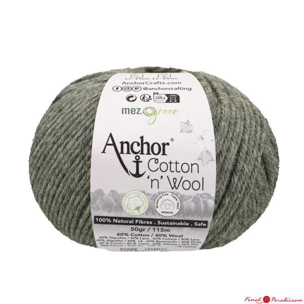 Anchor Cotton &quot;n&quot; Wool kígyó zöld 00218