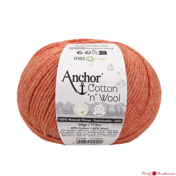 Anchor Cotton &quot;n&quot; Wool jáspis vörös