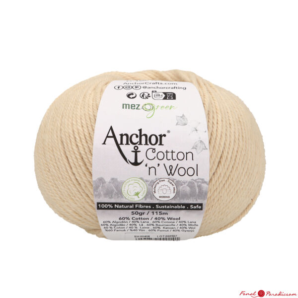Anchor Cotton &quot;n&quot; Wool opal, natur