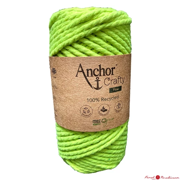 Anchor Crafty makramé fonal neon zöld 00110