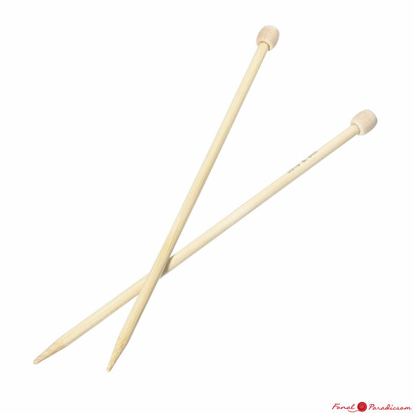Bambusz egyenes kötőtű hossza 35 cm