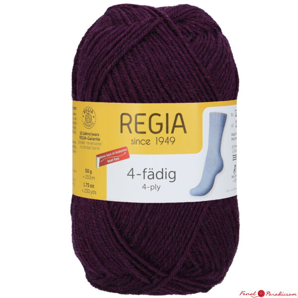 Regia Unicolor 50 g 4 szálas zoknifonal padlizsánlila 01055