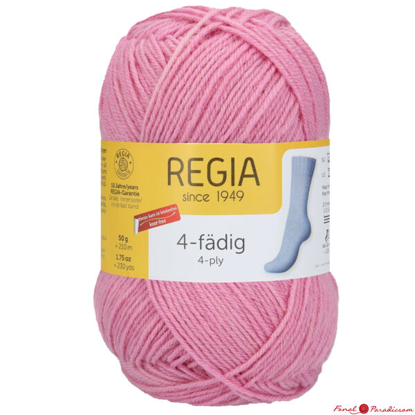 Regia Unicolor 50 g 4 szálas zoknifonal arcpir rózsaszín 01059