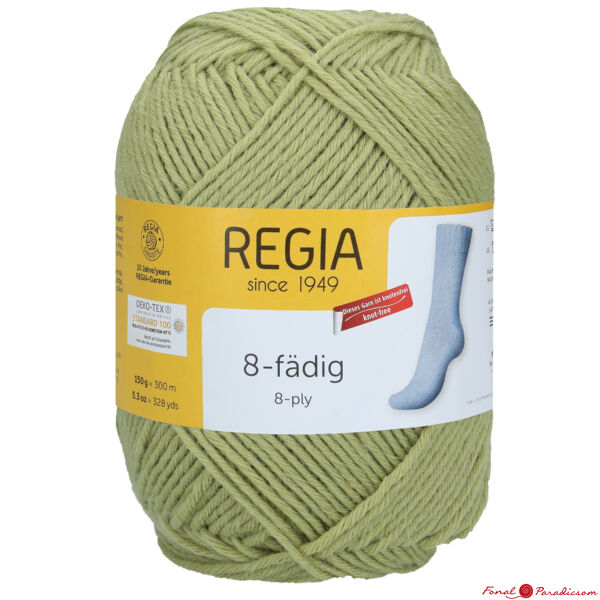 Regia 8- szálas zoknifonal pisztaciazöld 150 g 01048