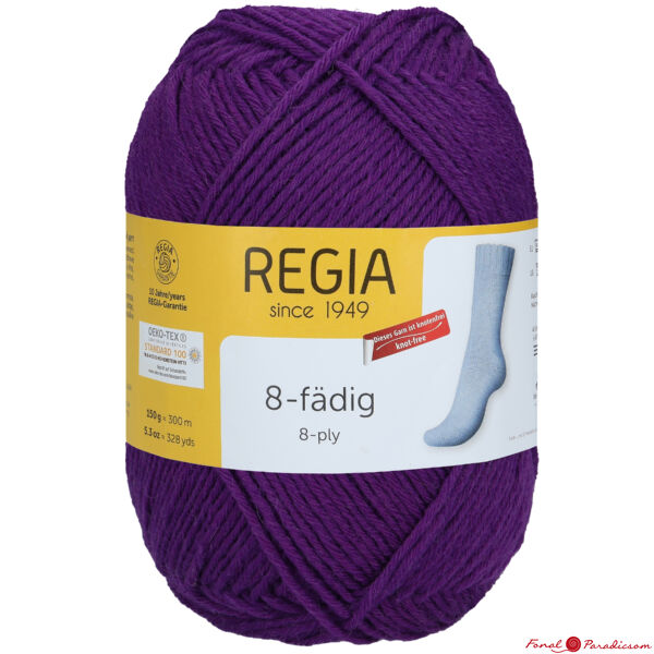 Regia 8- szálas zoknifonal sötét lila 150 g 01050