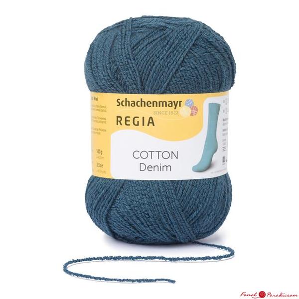 Regia Cotton Denim  petróleum zöld 02866