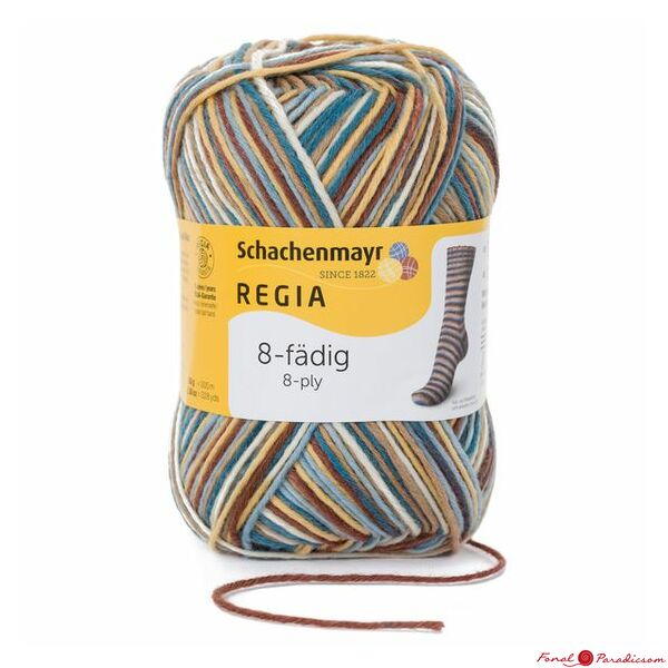 Regia 8- szálas  color Colorito hódeszka zoknifonal 150 g  08072