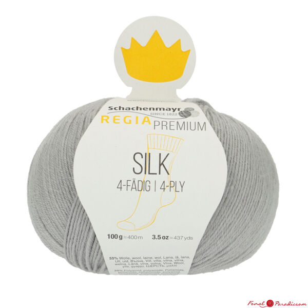 Regia Premium Silk ezüst kék zoknifonal 00051