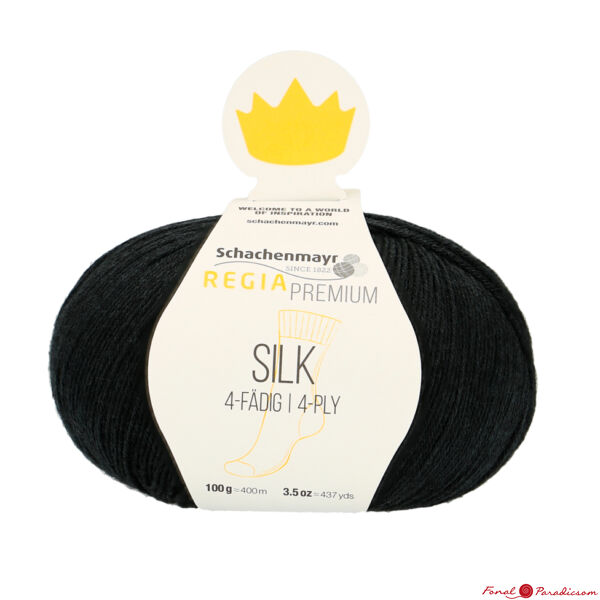 Regia Premium Silk fekete zoknifonal 00099