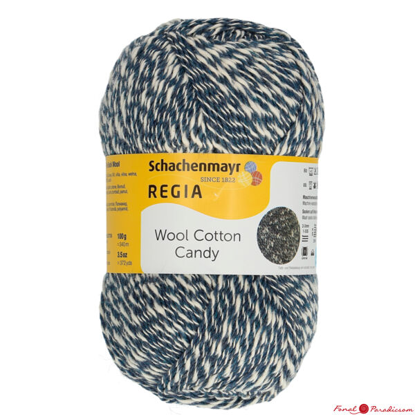 Regia Wool Cotton Candy 4 szálas zoknifonal áfonya kék 02601