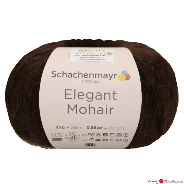 Elegant Mohair kávé barna 00011