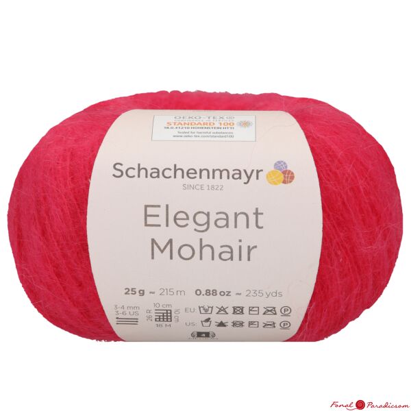 Elegant Mohair málna piros 00034