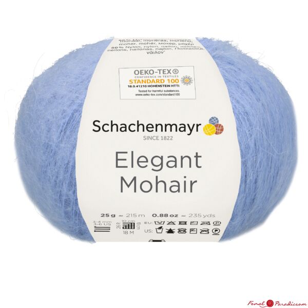 Elegant Mohair világos kék 00053