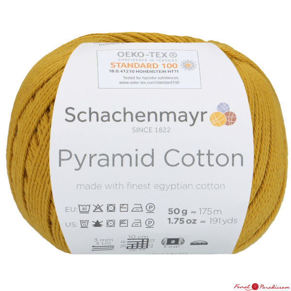 Pyramid Cotton extrafinom pamutfonal okker sárga színben