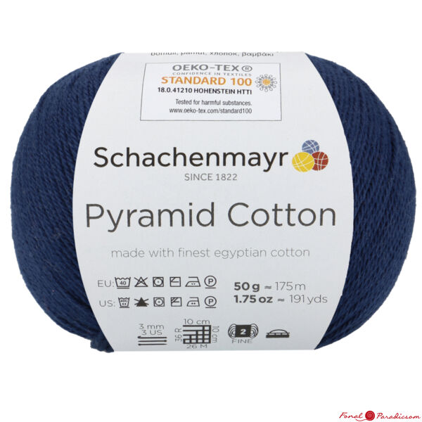 Pyramid Cotton extrafinom pamutfonal haditengerészkék színben