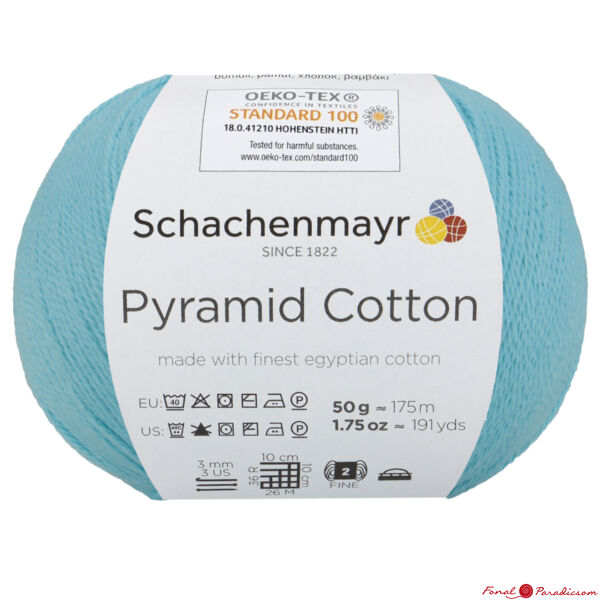 Pyramid Cotton extrafinom pamutfonal türkizkék színben