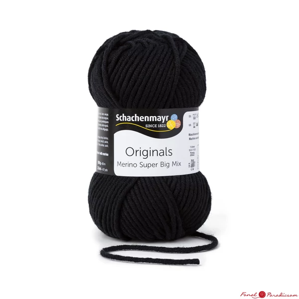 Merino Super BIG Mix fekete 00099